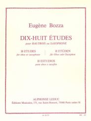 Bozza, Eugène: 18 études pour hautbois 