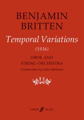 Britten, Benjamin: Temporal Variations for oboe and string orchestra, score 