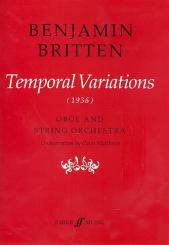 Britten, Benjamin: Temporal Variations for oboe and string orchestra, score 