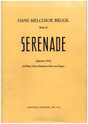 Brugk, Hans Melchior: Serenade op.22 für Flöte, Oboe, Klarinette, Horn und Fagott, 5 Stimmen 