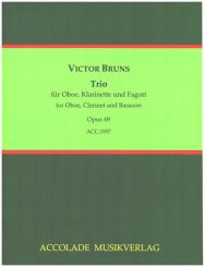 Bruns, Victor: Trio op.49 für Oboe, Klarinette und Fagott, Partitur und Stimmen 