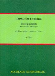 Chabrier, Alexis Emanuel: Suite pastorale für Flöte, Oboe, Klarinette, Horn und Fagott, Partitur und Stimmen 