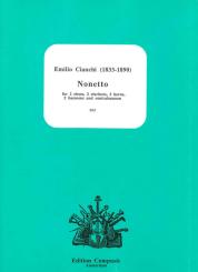 Cianchi, Emilio: Nonetto für 2 Oboen, 2 Klarinetten, 2 Hörner, 2 Fagotte und Kontrafagott, Partitur und Stimmen 