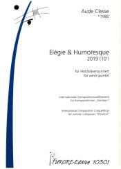 Clesse, Aude: Elégie und Humoresque für Flöte, Oboe, Klarinette, Fagott und Horn, Partitur und Stimmen 