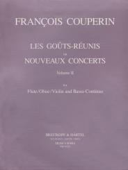 Couperin, Francois: Les gouts-reunis (nouveaux concertos) vol.2 (nos.9-14) for flute, (oboe,vl) and bc, parts 