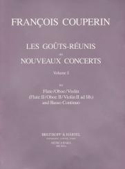 Couperin, Francois: Les gouts-reunis (nouveaux concertos) vol.1 (nos.5-8) for flute, (oboe,vl) and bc, parts 