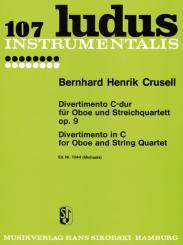 Crusell, Bernhard Henrik: Divertimento C-Dur op.9 für Oboe und Streichquartett, Stimmen 