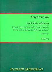 D'Indy, Vincent: Sarabande et Menuet op.24bis für Flöte, Oboe, Klarinette, Horn, Fagott und Klavier, Stimmen 