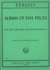 Debussy, Claude: Album of 5 pieces for oboe (flute) and harp (piano) 