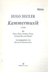 Distler, Hugo: Kammermusik für Flöte, Oboe, Violine, Viola, Violoncello und Klavier, Stimmen 