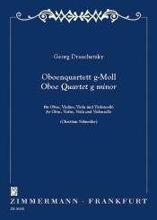 Druschetzky, Georg: Oboenquartett g-Moll für Oboe, Violine, Viola und Violoncello, Partitur und Stimmen 