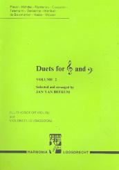 Duets for treble and bass clef vol.2 for flute (oboe ,violin) and cello (fag) 