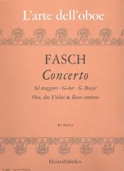 Fasch, Johann Friedrich: Konzert G-Dur für Oboe, 2 Violinen und Bc 