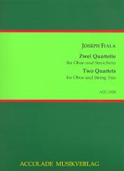 Fiala, Joseph: 2 Quartette für Oboe, Violine, Viola und Violoncello, Partitur und Stimmen 