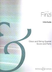 Finzi, Gerald: Interlude op.21 für Oboe und Streichquartett, Stimmen 