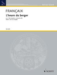 Francaix, Jean: L'heure du berger für Flöte, Oboe, Klarinette, Fagott, Horn und Klavier, Stimmensatz 