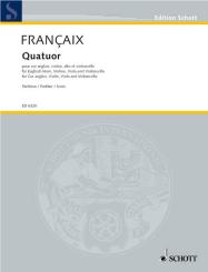 Francaix, Jean: Quartett für Englischhorn und Streichtrio, Partitur 