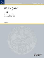 Francaix, Jean: Trio für Oboe, Fagott und Klavier, Partitur und Stimmen 