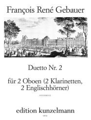 Gébauer, Francois-Réné: Duett Nr.2 für 2 Oboen (Klarinetten, Englischhörner), Spielpartitur 