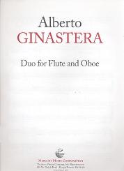Ginastera, Alberto: Duo for flute and oboe, score 