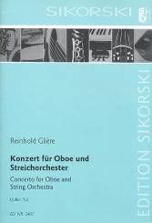 Glière, Reinhold: Konzert für Oboe und Streichorchester, Partitur 