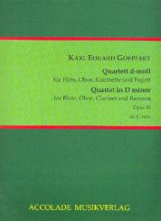 Goepfart, Karl Eduard: Quartett d-Moll op.93 für Flöte, Oboe, Klarinette und Fagott, Partitur und Stimmen 