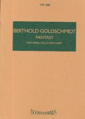 Goldschmidt, Berthold: Fantasy für Oboe, Violoncello und Harfe, Studienpartitur 