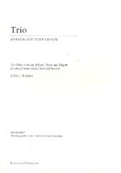 Graun, Johann Gottlieb: Trio E-Dur  für Oboe (d'amore), Horn und Fagott, Partitur und Stimmen 