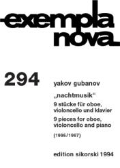 Gubanov, Yakov: Nachtmusik für Oboe, Violoncello und Klavier, Partitur und Stimmen 