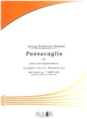 Händel, Georg Friedrich: Passacaglia für Oboe und Englischhorn, Spielpartitur 