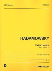 Hadamowsky, Hans: Variationen über ein Volkslied für 2 Oboen und Englischhorn, Partitur 