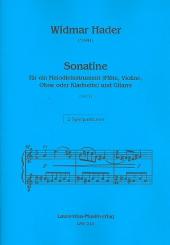 Hader, Widmar: Sonatine für Flöte (Violine/Oboe/Klarinette) und Gitarre, 2 Spielpartituren 