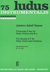 Hasse, Johann Adolph: Triosonate F-Dur für Oboe, Violine und Bc 