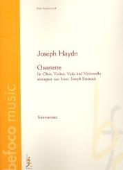 Haydn, Franz Joseph: 2 Quartette für Oboe, Violine, Viola und Violoncello, Partitur und Stimmen 