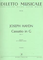 Haydn, Franz Joseph: Cassatio G-Dur Hob.II:1 für Flöte, Oboe, 2 Violinen, Violoncello und Baß,  Stimmenset 