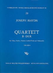 Haydn, Franz Joseph: Quartett B-Dur Hob.IIB:4  für Oboe, Violine, Viola da gamba (Viola) und Violoncello, Stimmen 