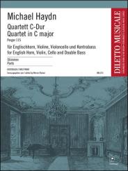 Haydn, Michael: Quartett C-Dur für Oboe, Violine, Violoncello und Kontrabass, Stimmen 