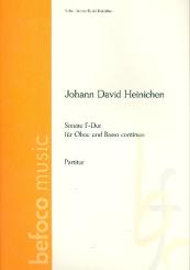 Heinichen, Johann David: Sonate F-Dur für Oboe und Bc Partitur und Stimmen (Bc ausgesetzt) 