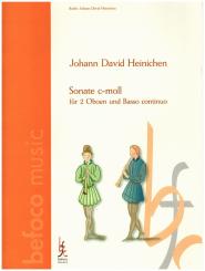 Heinichen, Johann David: Sonate c-Moll für 2 Oboen und Generalbass, Partitur und Stimmen 