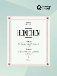 Heinichen, Johann David: Sonate c-Moll für Oboe und Violoncello, Spielpartitur 