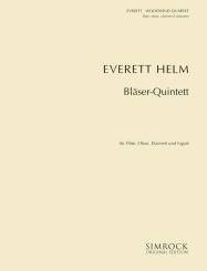 Helm, Everett: Bläser-Quartett für Flöte, Oboe, Klarinette und Fagott, Partitur und Stimmen 