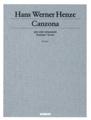 Henze, Hans Werner: Canzona für Oboe, Klavier, Harfe, 3 Violen und Violoncello, Partitur 
