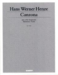 Henze, Hans Werner: Canzona für Oboe, Klavier, Harfe, 3 Violen und Violoncello, Stimmensatz 