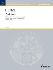 Henze, Hans Werner: Quintett für Flöte, Oboe, Klarinette in B, Horn in F und Fagott, Stimmen 
