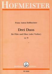 Hoffmeister, Franz Anton: 3 Duos op.38 für Flöte und Oboe  