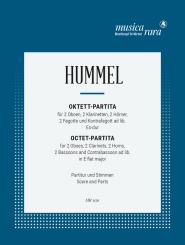 Hummel, Johann Nepomuk: Partita E flat major for 2 oboes, 2 clarinets, 2 bassoons and 2 horns, score and parts 