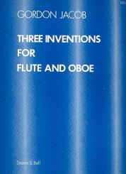 Jacob, Gordon Percival Septimus: 3 Inventions for flute and oboe, score 