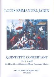Jadin, Louis Emmanuel: Quintetto concertant a-Moll Nr.2 für Flöte, Oboe (Klarinette), Horn, Fagott und Klavier, Stimmen 