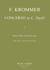 Krommer, Franz Vinzenz: Concertino C-Dur op.65 für Flöte, Oboe und Orchester, für Flöte, Oboe und Klavier Stimmen 