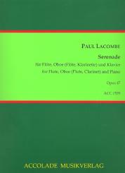 Lacombe, Paul: Serenade op.47 für Flöte, Oboe (Flöte/Klarinette) und Klavier, Stimmen 